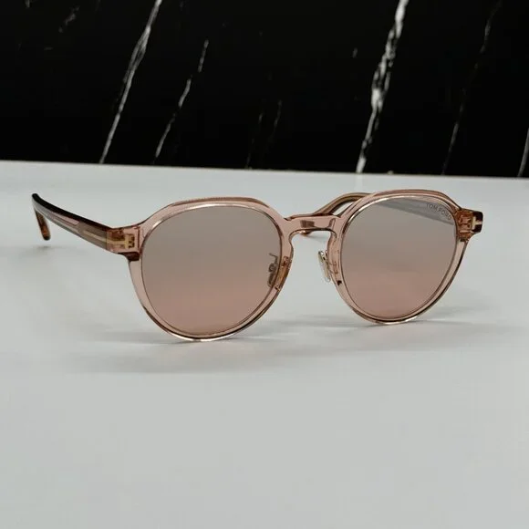 NEW TOM FORD TF974/K 74Z WOMEN ROUND PINK SUNGLASSES TOM FORD - Picture 4 of 9